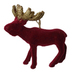Burgundy Velvet Moose Christmas Hanger