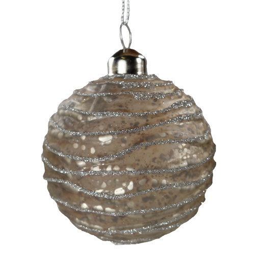 Champagne Glass Christmas Bauble Set Swirl Bauble