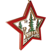 Festive Christmas Scene Wooden Hanger Set Close Up