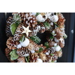 Snow Dusted Pinecone Christmas Wreath Close Up