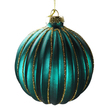 Turquoise Jewel Glass Christmas Bauble Set Round Bauble