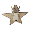 Wooden Reindeer Star Christmas Hangers Close Up