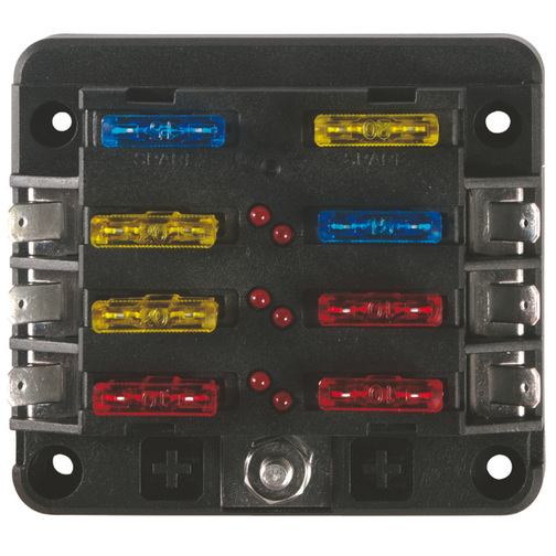 Modular 6 Way Blade Fuse Holder Without Lid