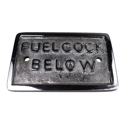 Chrome Fuel Cock Below Plaque