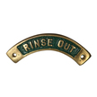 Curved Brass Rinse Out Plate - Green Background