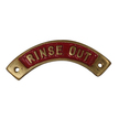 Curved Brass Rinse Out Plate - Red Background