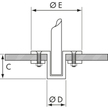 Plastimo Stainless Steel Removable Davits & Falls Diagram
