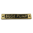 Rectangular Brass Deck Filler Name Tag - Bilge Pump