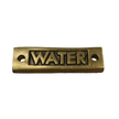 Rectangular Brass Deck Filler Name Tag - Water