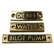 Rectangular Brass Deck Filler Name Tags