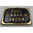 Rectangular Brass Fuel Cock Under Plaque