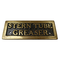 Rectangular Brass Stern Tube Greaser Plaque