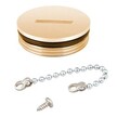 Guidi Deck Filler Cap with Slot & Chain - Brass