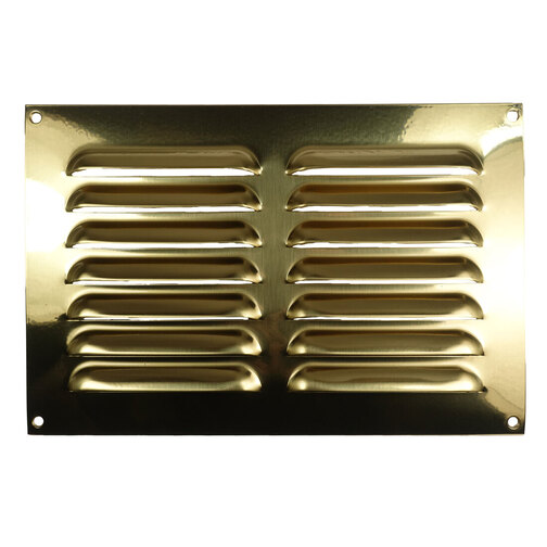 Brass Louvre Vent Grille - 227 x 151mm