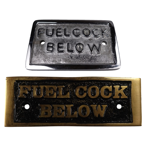 Rectangular Fuel Cock Below Plaques