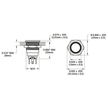 Blue Sea Waterproof LED Ring Push Button Switch Measurements
