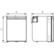 Dometic NRX Fridge Freezer Measurement Diagram