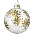Gold Flower Glass Christmas Bauble