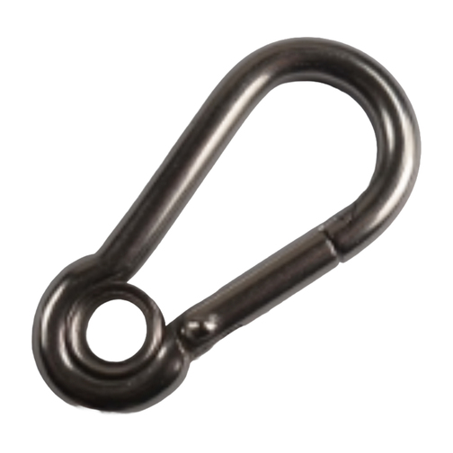 Stainless Steel Carbine Hook with Captive Eye - 50mm