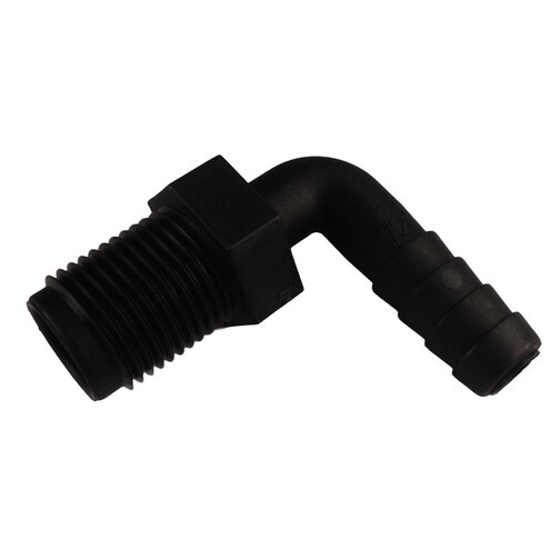 Trudesign Hosetail to BSP Thread Elbow - 13mm (1/2")