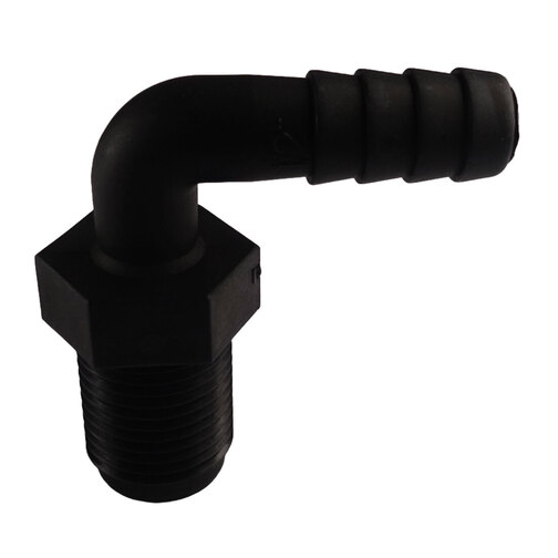 Trudesign Hosetail to BSP Thread Elbow - 13mm (1/2")