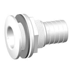 Trudesign White Skin Fitting with Hosetail - 38mm (1 1/2")