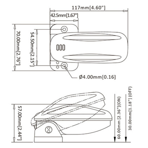 Seaflo 02 Series Bilge Pump Float Switch Measurements