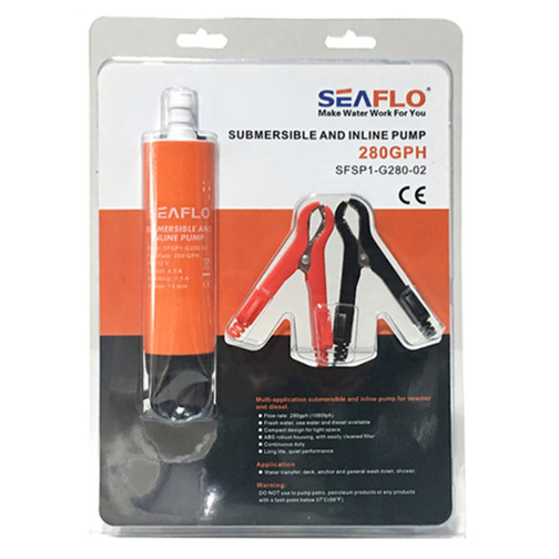 Seaflo SFSP1-G280-02A Submersible & Inline Pump with Crocodile Clips
