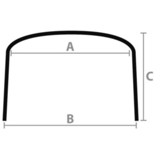 3-Arc Folding Bimini 170 x 180cm Measurements