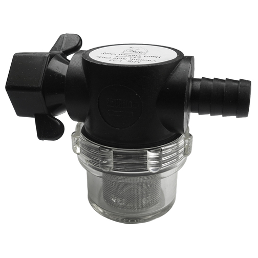Shurflo Water Pump Hosetail Inline Strainer with Wing Nut