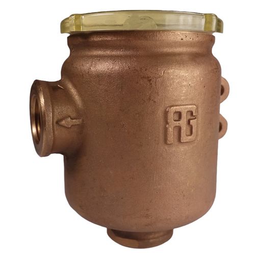 Guidi Tirreno Bronze Water Strainer with Transparent Cap - 1/2"