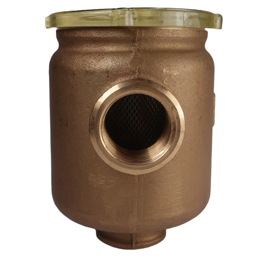Guidi Tirreno Bronze Water Strainer with Transparent Cap - 3/4" Outlet Port