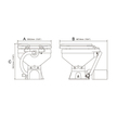 SeaFlo Compact Bowl Electric Toilet Measurements