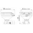 Seaflo Compact Bowl Quiet Flush Electric Toilet Measurements