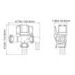 Seaflo Electric Toilet Solenoid Valve and Siphon Breaker Measurements