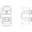Seaflo Electric Toilet Switch Panel Measurements