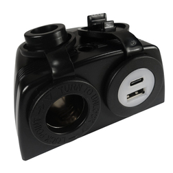 Osculati Surface Mount Dual USB & 12 Volt Socket