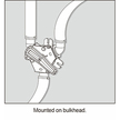Seaflo Y-Valve Toilet Waste Diverter Valve Bulkhead Fitting