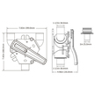 Seaflo Y-Valve Toilet Waste Diverter Valve Measurements
