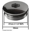 Toilet Pump Out Deck Fitting Cap Measurements