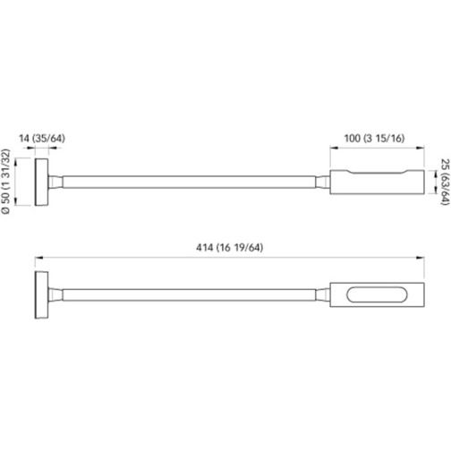 Quick Califfa LED Flexi Reading Light with Leather Sheath Dimensions
