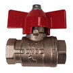 Brass Female Socket Tee Handle Ball Valve - 1/4"