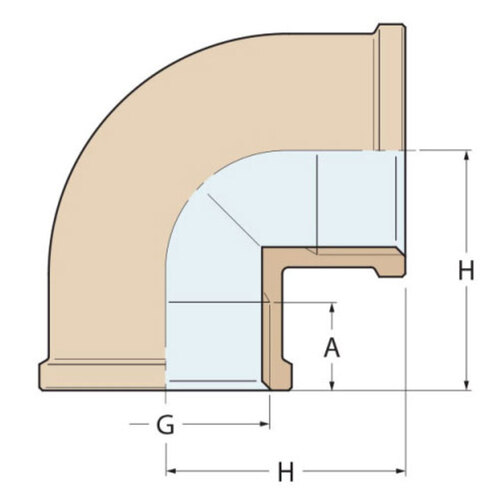 Guidi Brass 90-Degree Elbow Sockets - Sheridan Marine