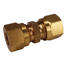 Brass Equal Straight Coupling Compression Fitting - 5/16" x 5/16"