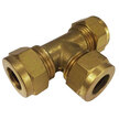 Brass Equal Tee Coupling Compression Fitting - 1/2"