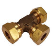 Brass Equal Tee Coupling Compression Fitting - 3/8"