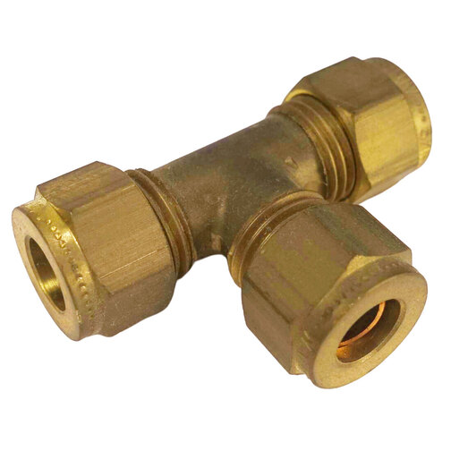 Brass Equal Tee Coupling Compression Fitting - 5/16"