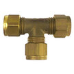 Brass Equal Tee Coupling Compression Fitting - 5/16"