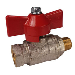 Brass Tee Handle Ball Valve - 1/4"