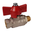Brass Tee Handle Ball Valve - 1/4"